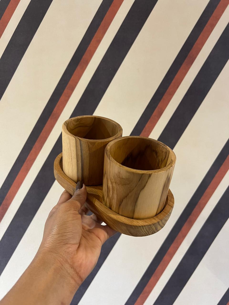 Kit 2 Potes com Bandeja