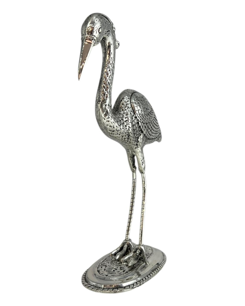 Escultura Garça Prateada