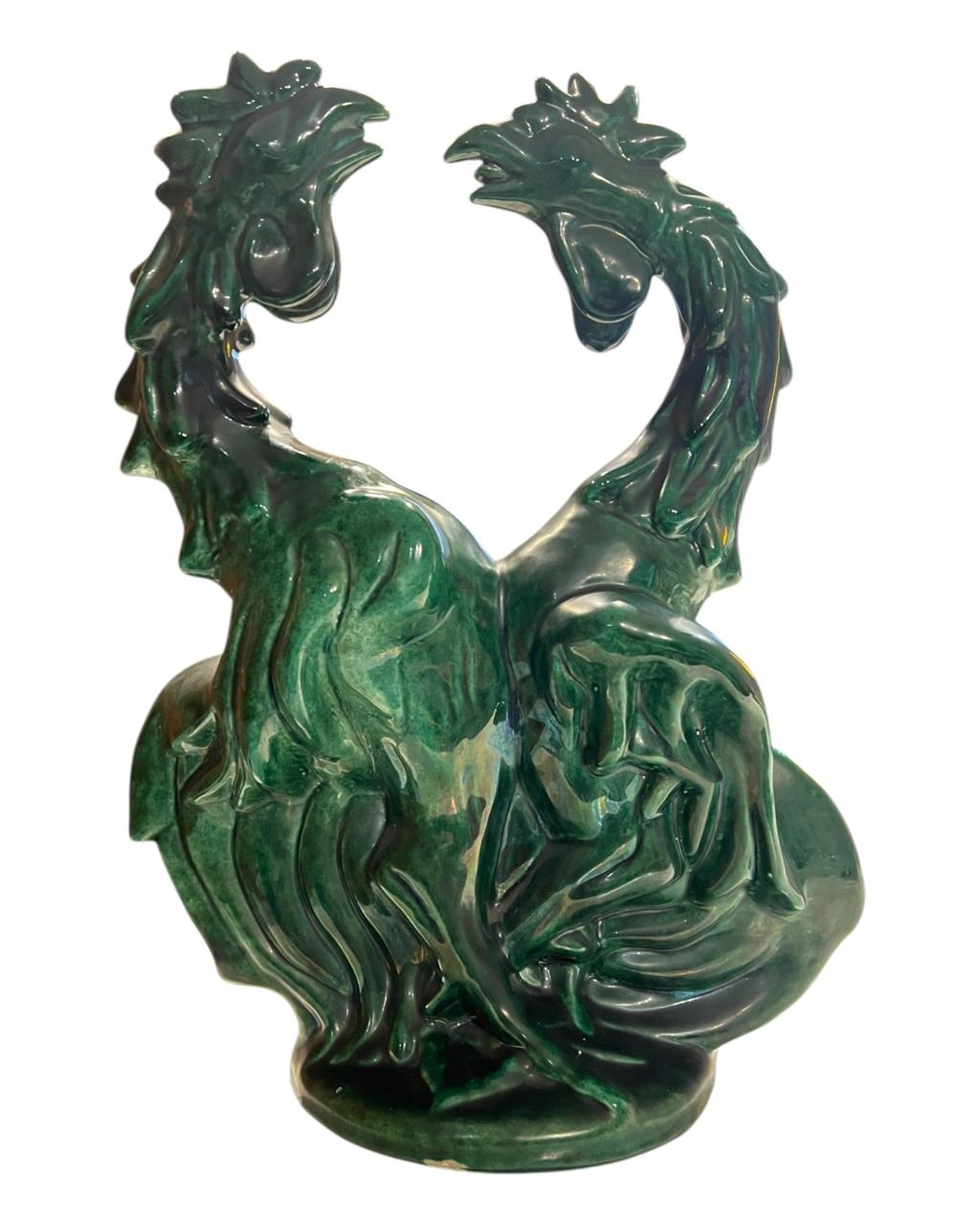 Escultura Galos Verde anos 80