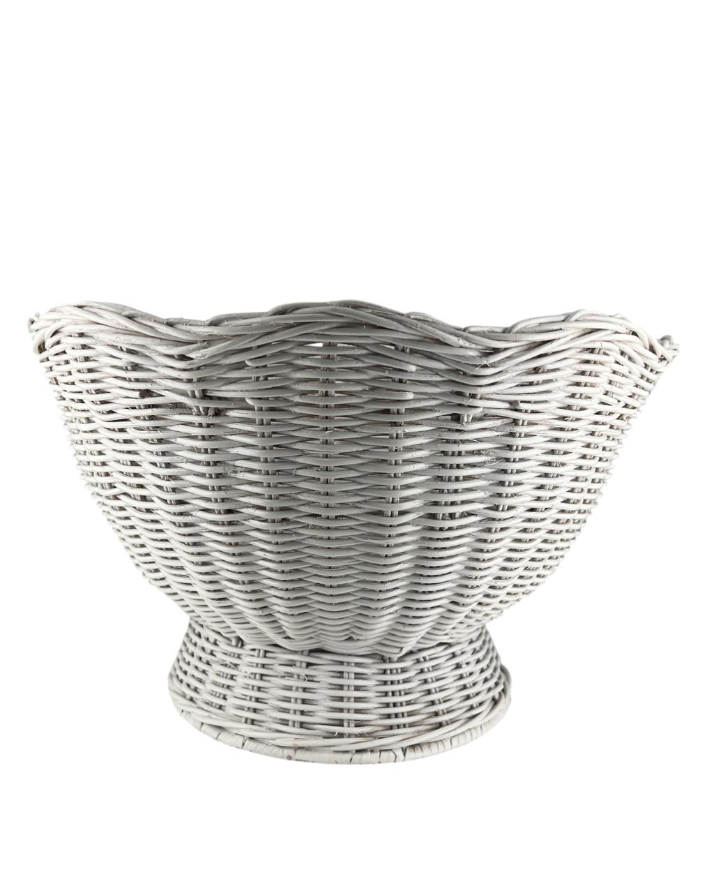 Fruteira Rattan Branca