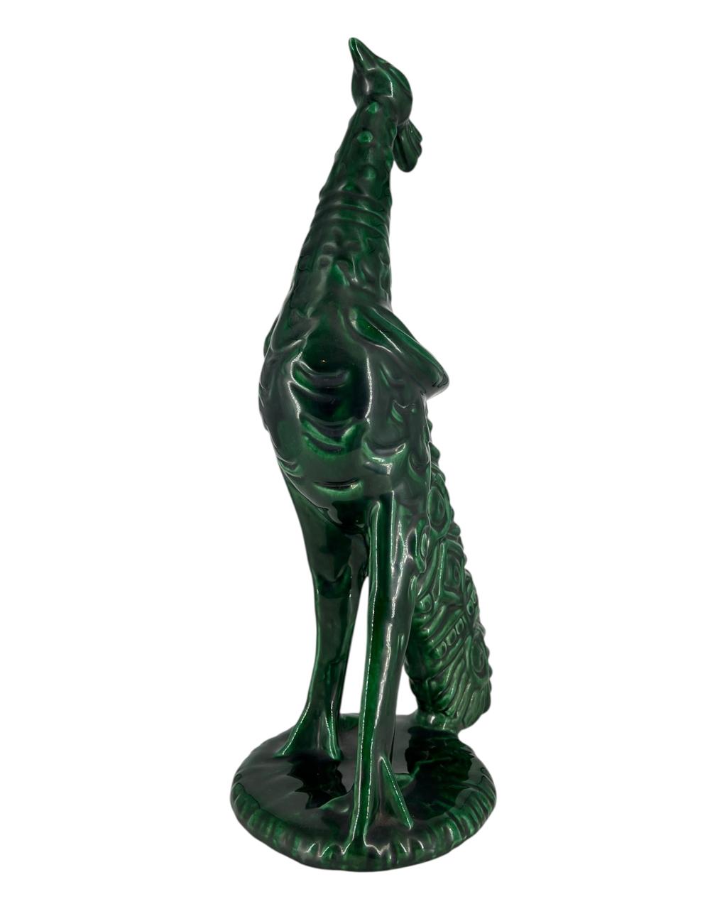 Escultura Pavão Verde