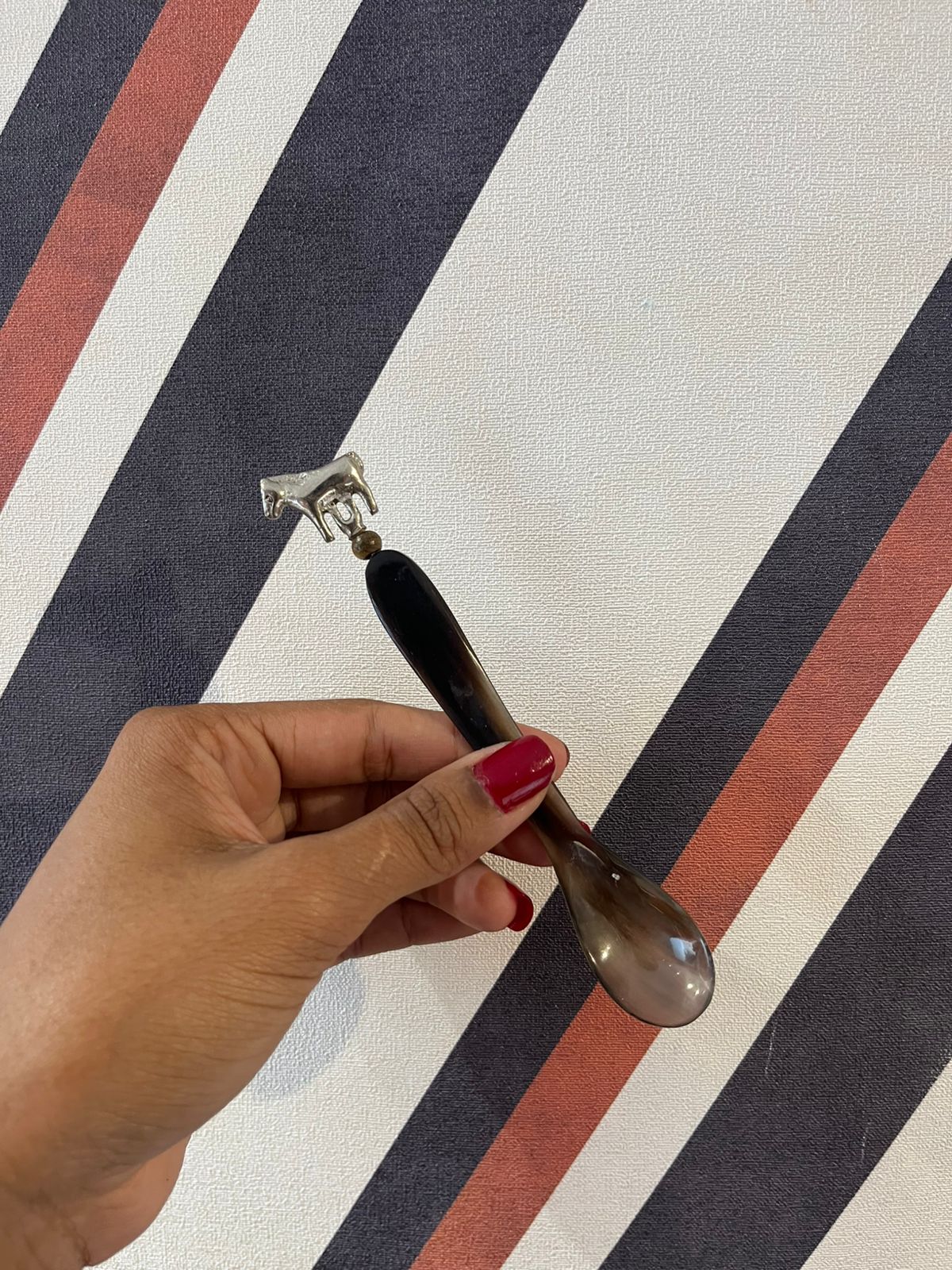 Colher Em Chifre Para Aperitivo Cavalo