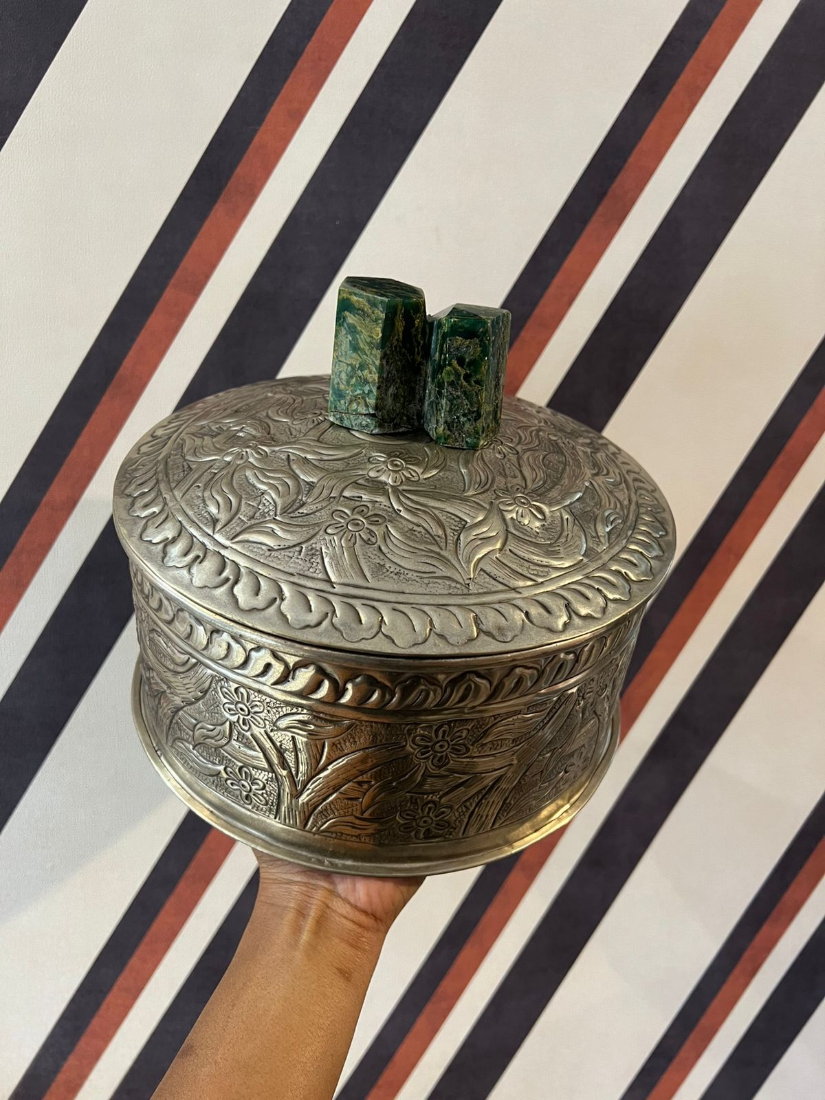 Caixa em Alpaca G Jade