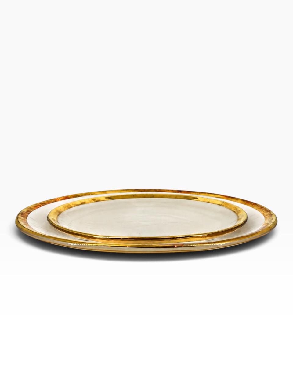 Set de 20 Pratos Ouro