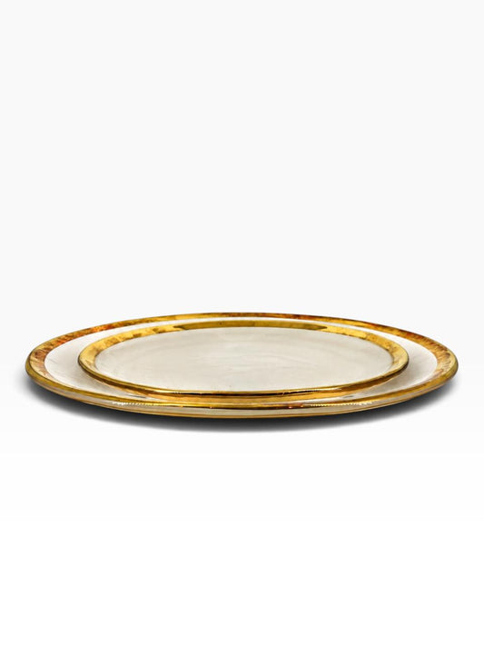 Set de 20 Pratos Ouro