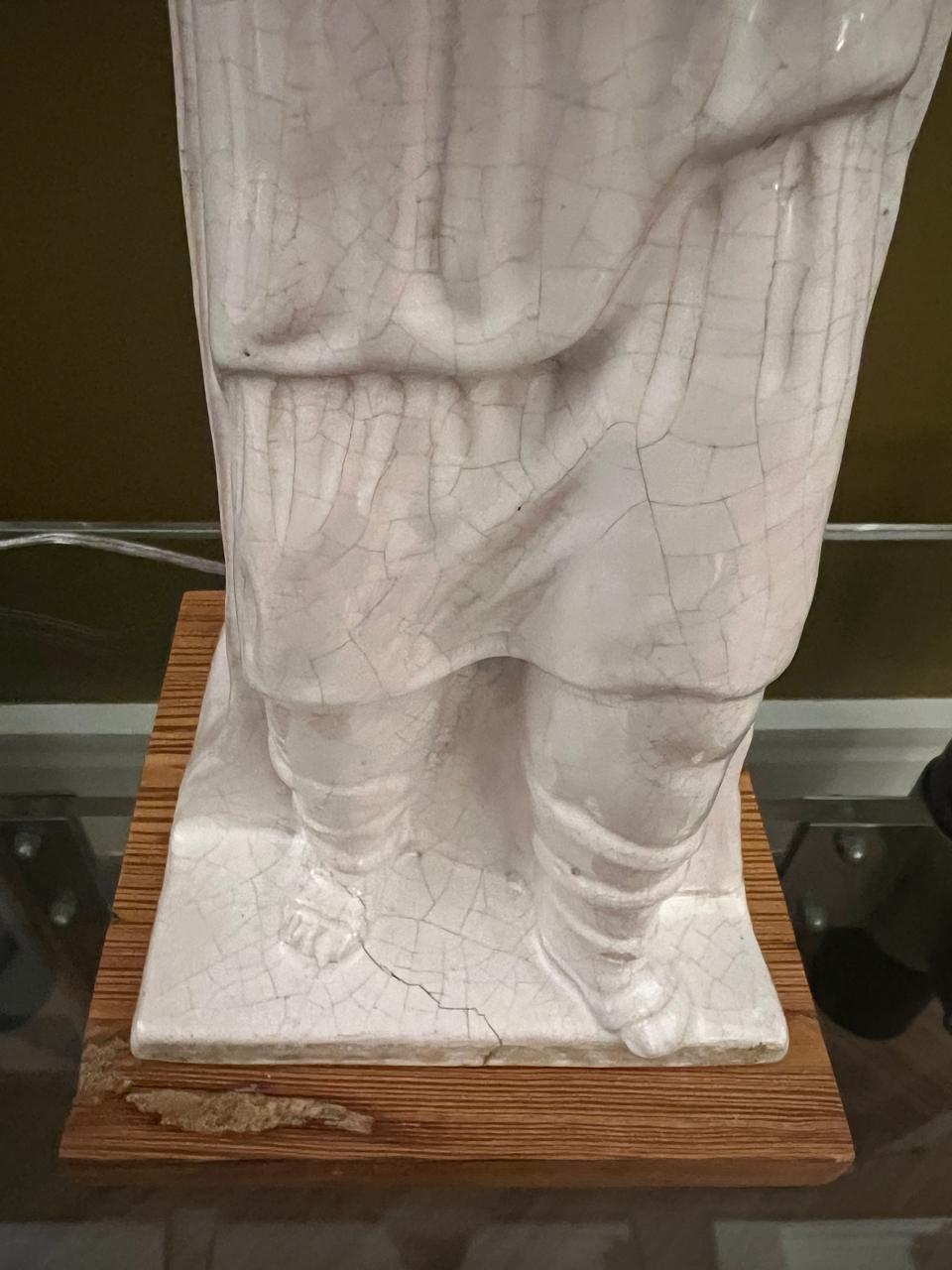 Base Abajur Cerâmica Homem Novo Mundo