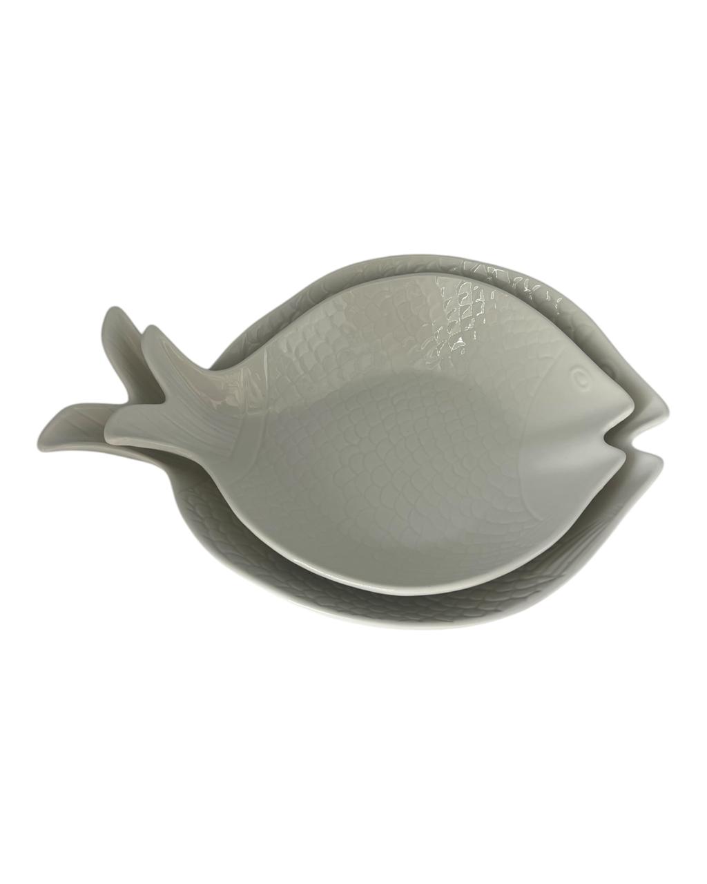 Travessa Peixe Em Cerâmica M