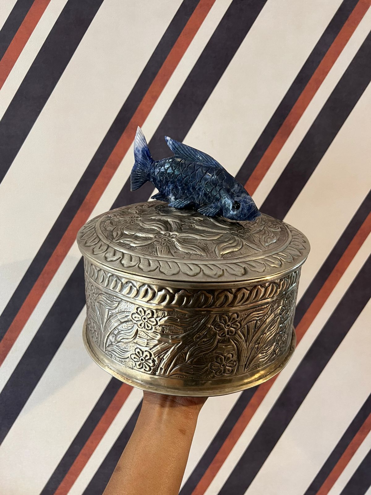 Caixa em Alpaca G Peixe Sodalita