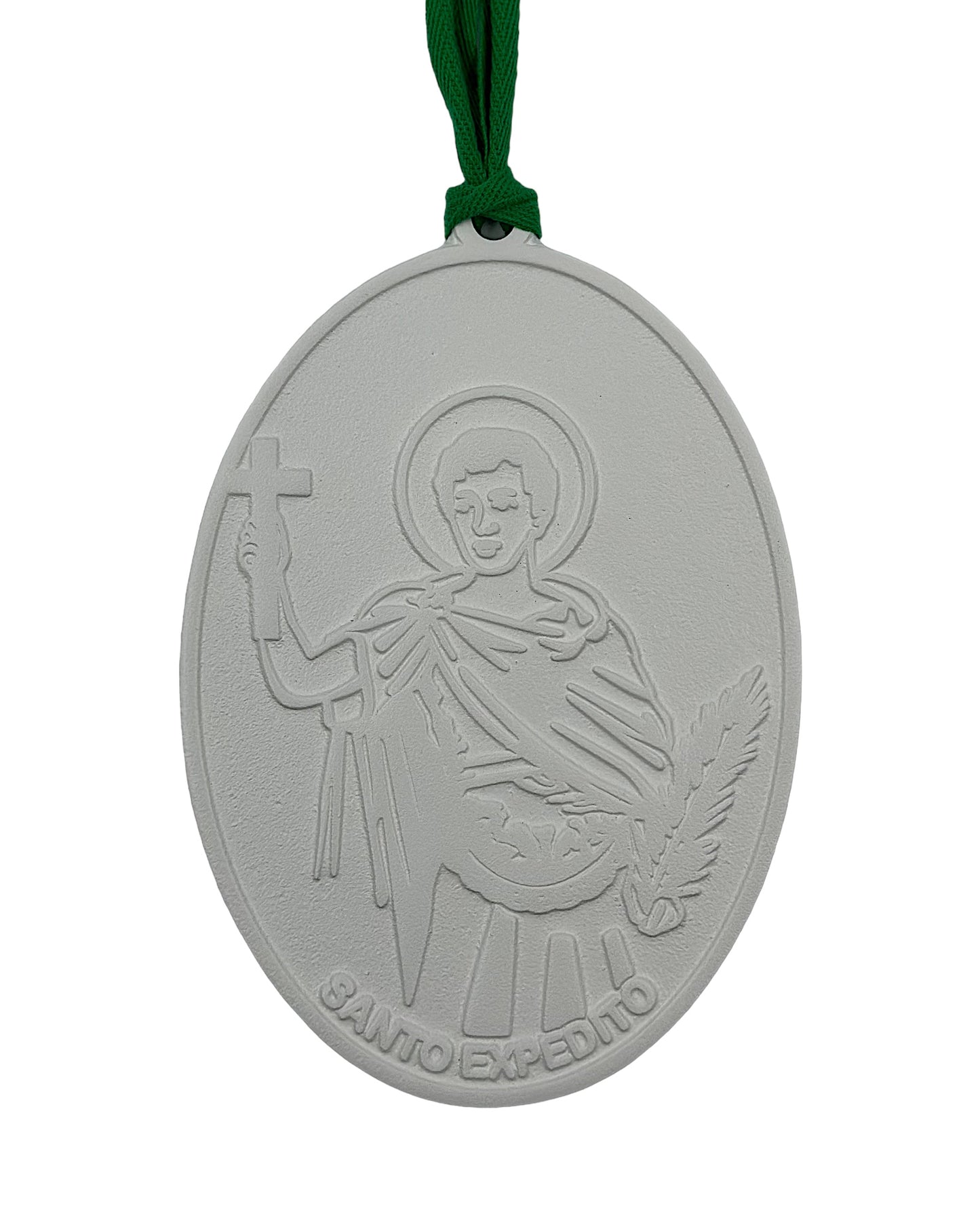 Medalha Santo Expedito G - Branca