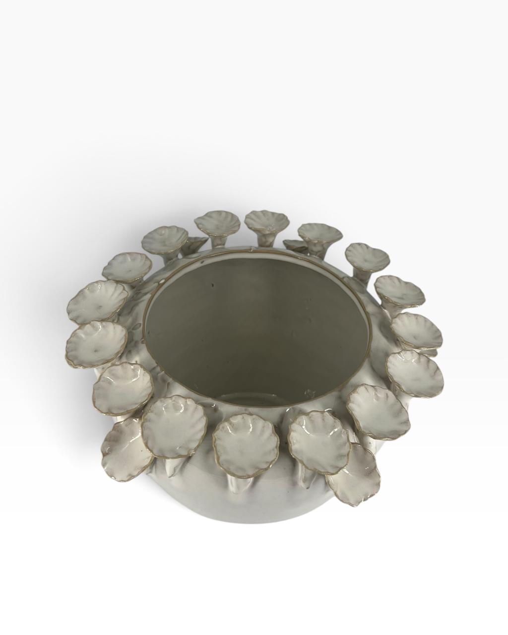 Cachepot Cerâmica Coral