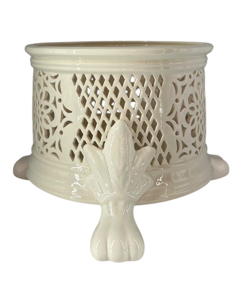 Cachepot Pé Leão Royal Creamware