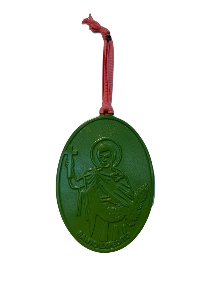 Medalha De Santo Expedito G - Verde