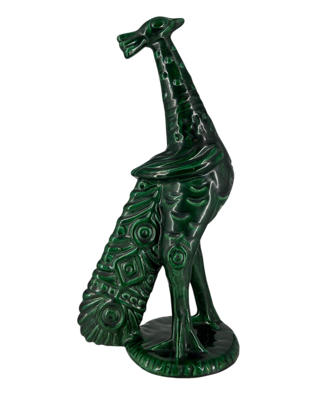 Escultura Pavão Verde