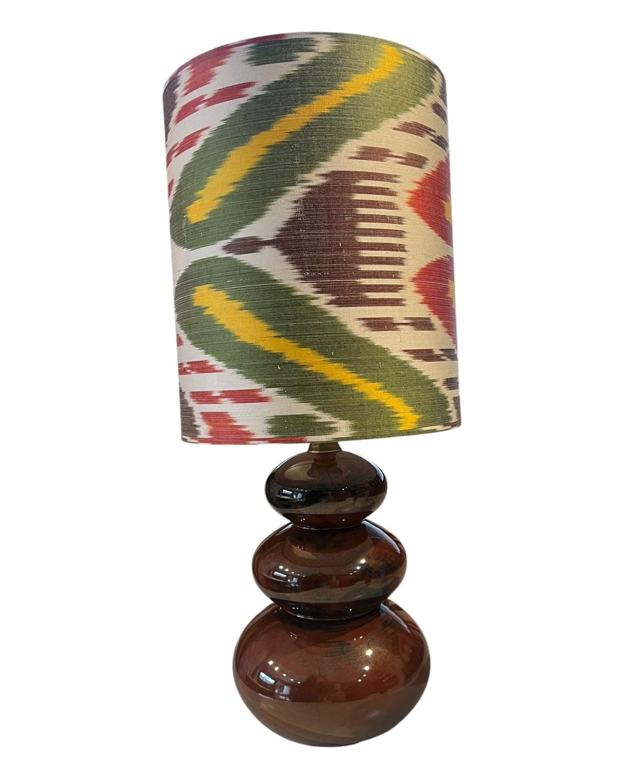 Cúpula Ikat verde e marrom