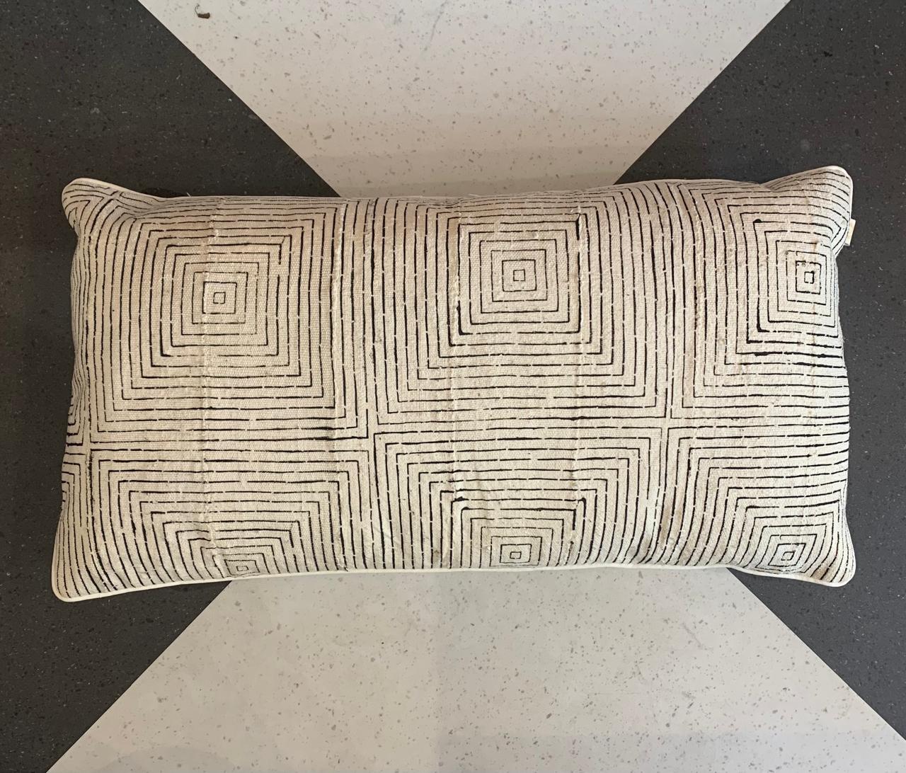 Almofada Bogolan Geométrica 85X45