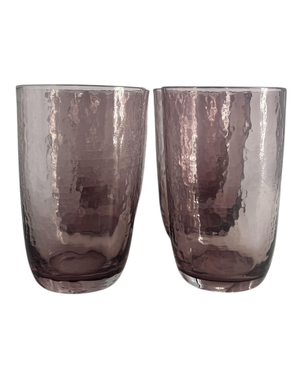 Set 6 Copos Purple Estilo Martelado