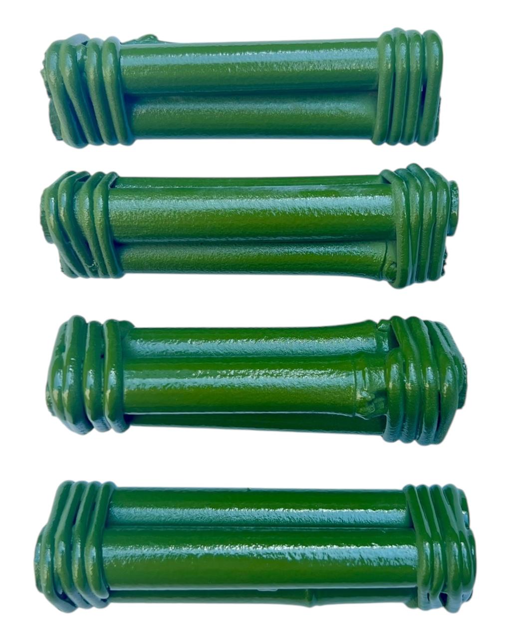 Jogo Com 4 Descanso de Talher Bambú Verde Indiano