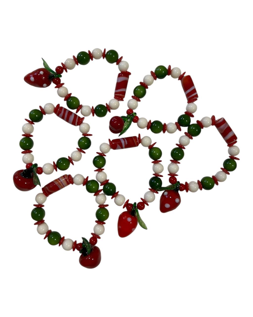 Conjunto De 6 Argolas Para Guardanapos Tutti Frutti