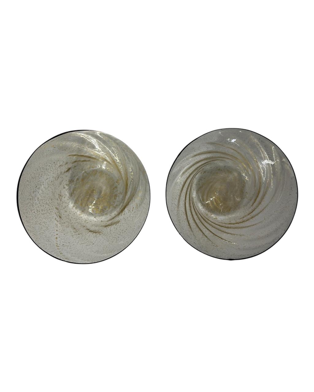 Par de Bowls Murano Ouro