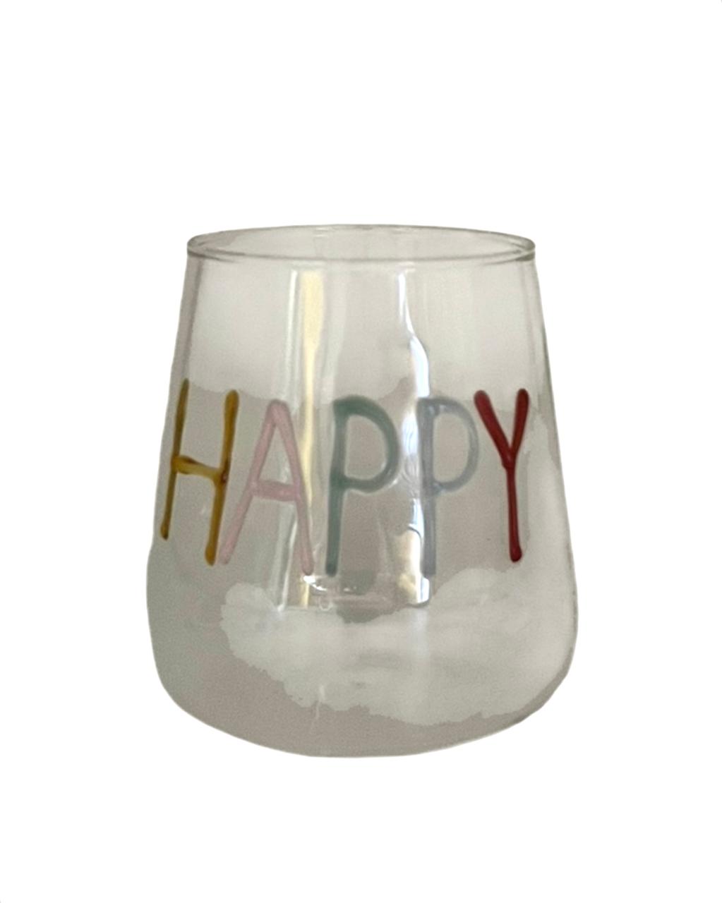 Copo De Vidro Happy
