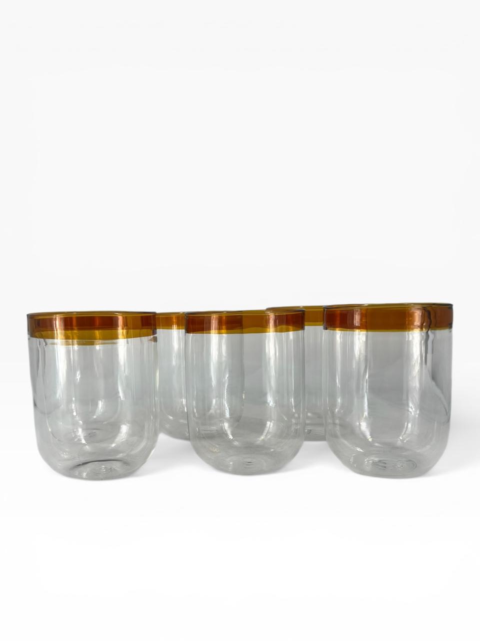 Set de 6 Copos Linear Amarelo