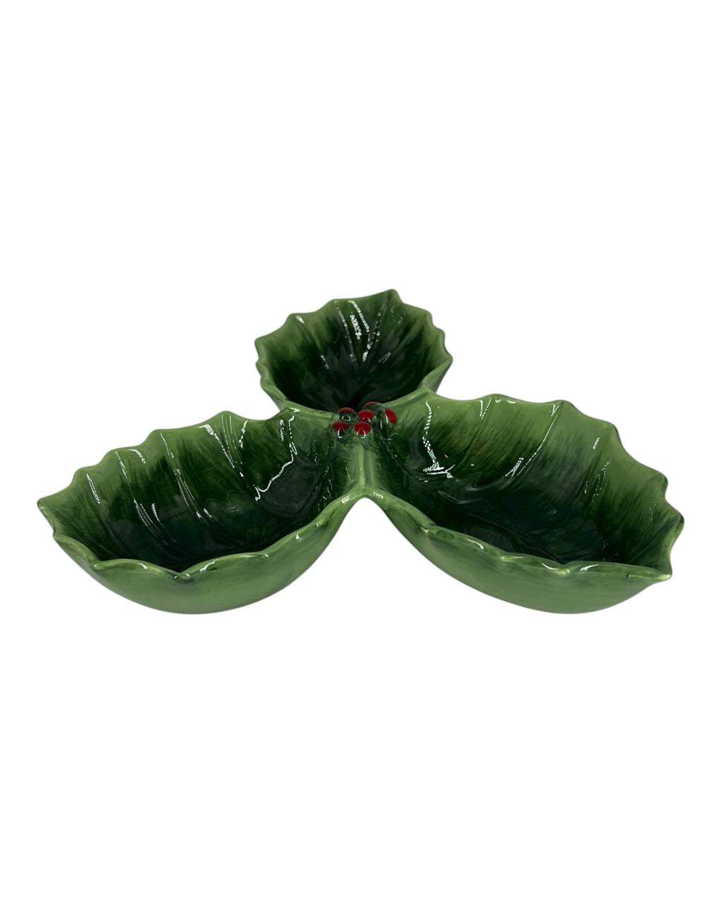 Petisqueira Azevinho Verde e Vermelho