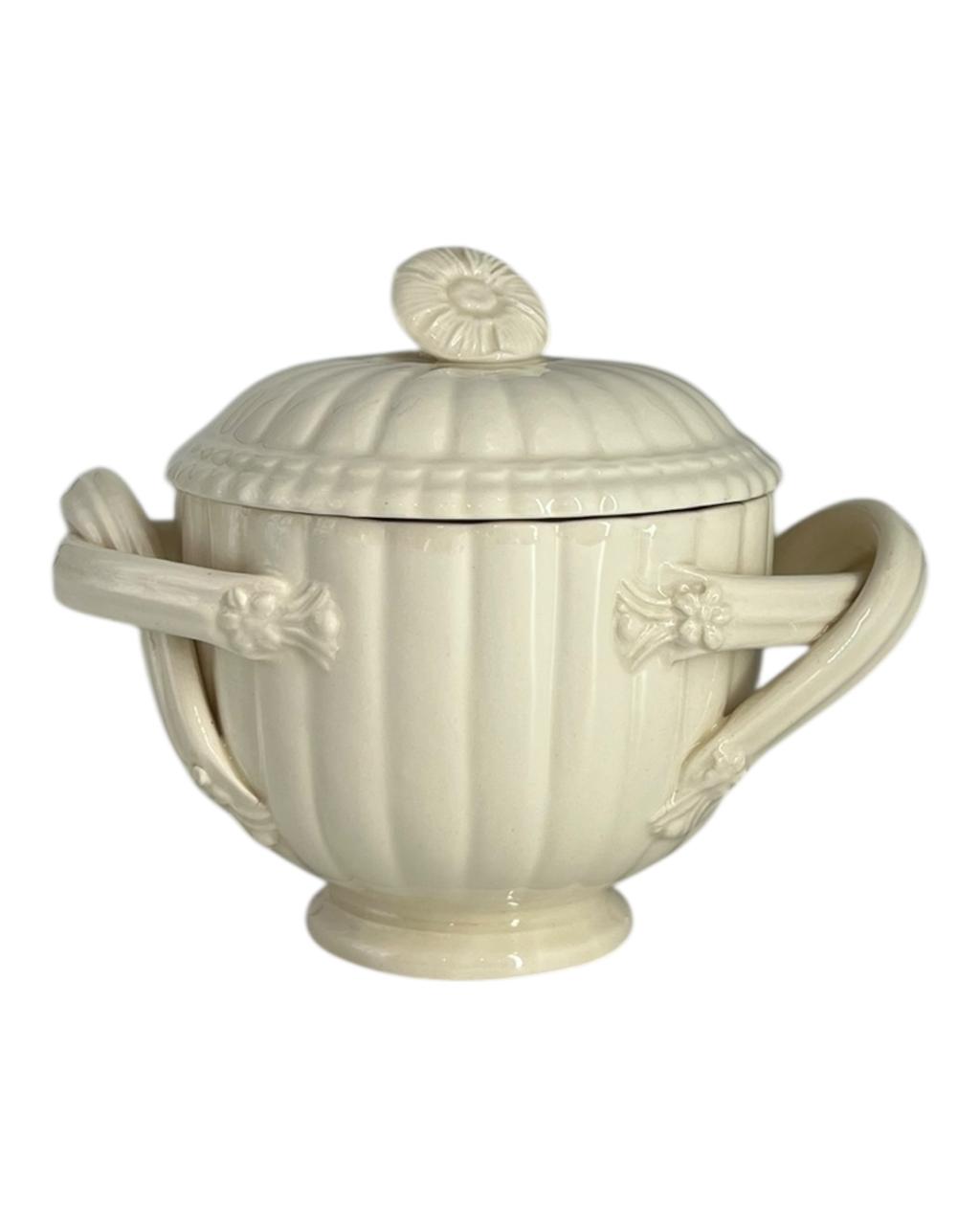 Açucareiro Flor Royal Creamware