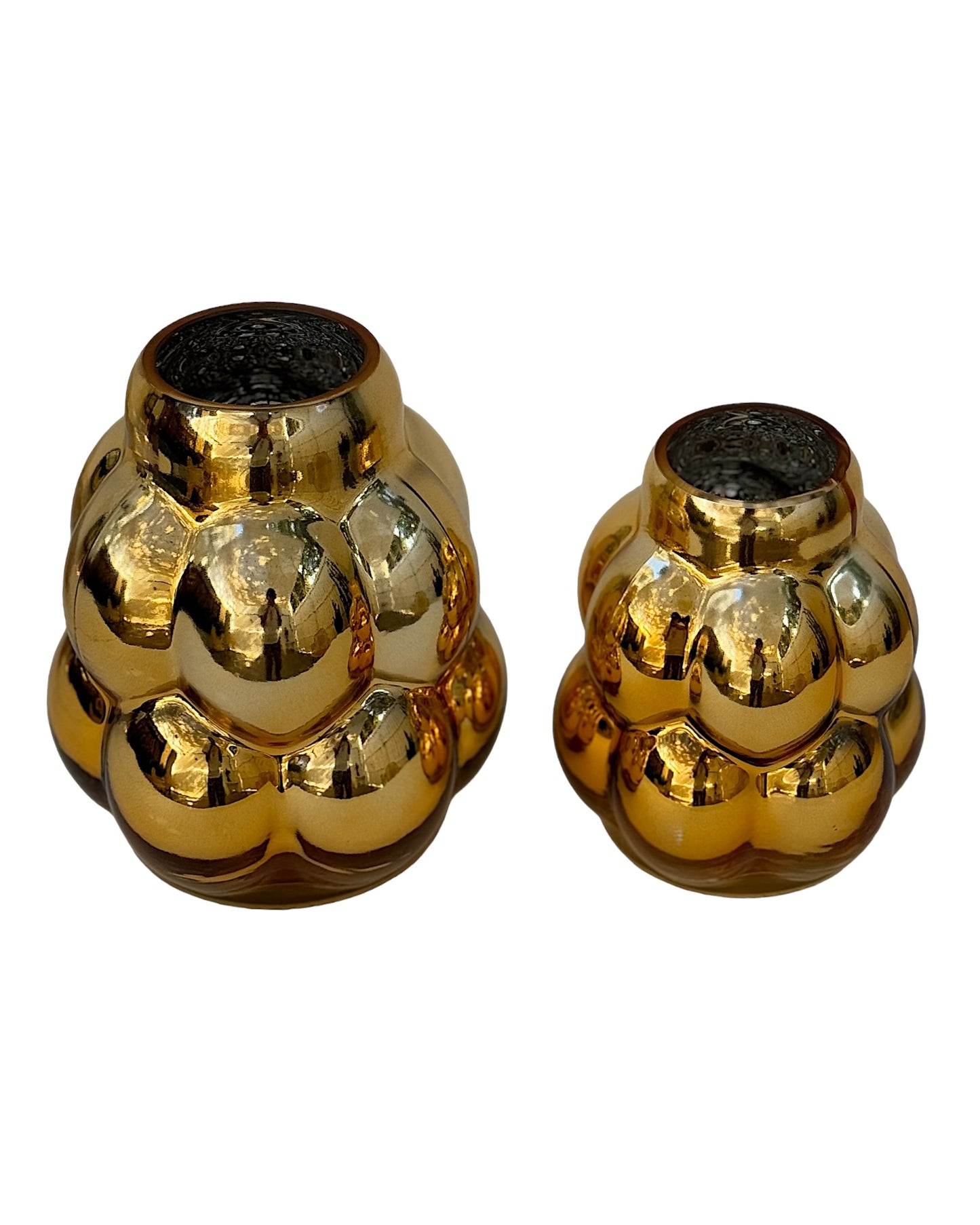 Vaso Bolhas Dourado M