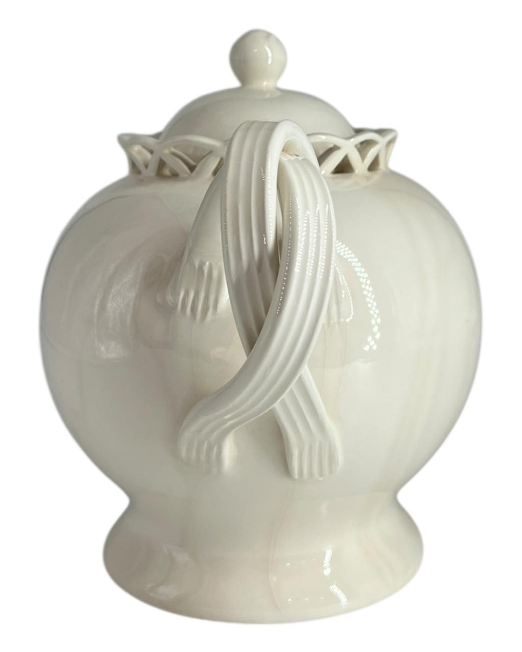 Bule Leaf Royal Creamware