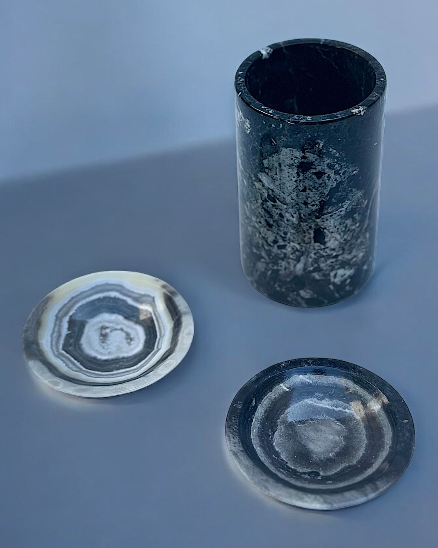 Vaso Pedra Jade Negro