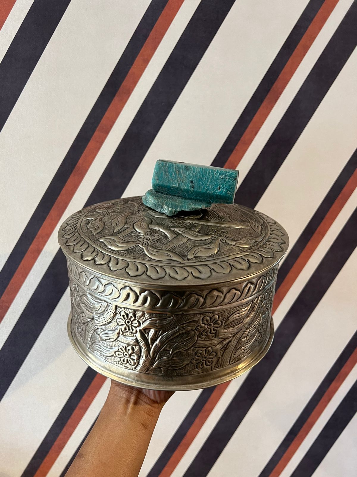 Caixa em Alpaca G Amazonita