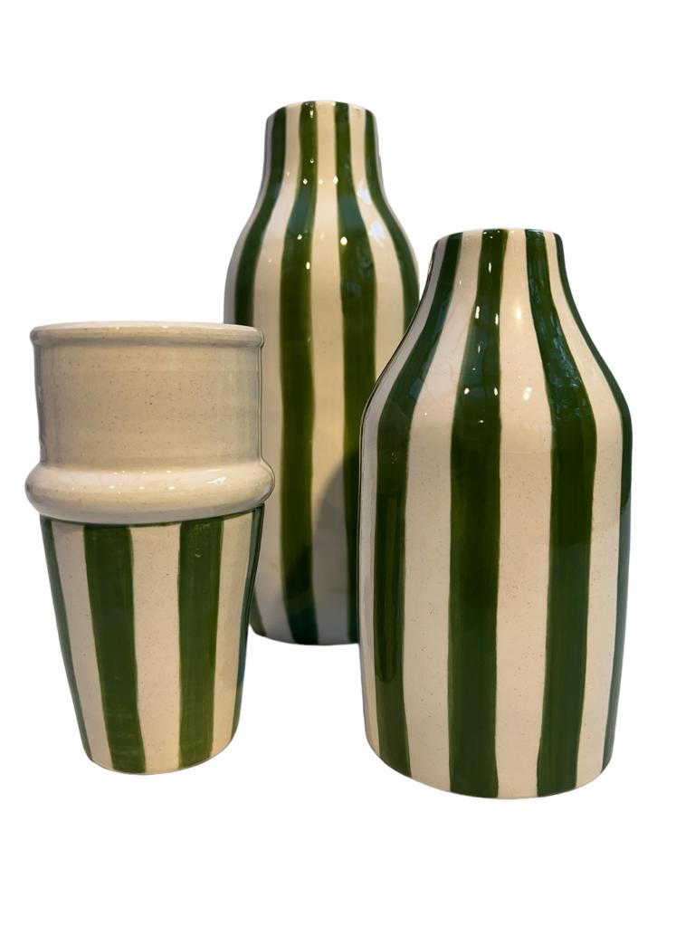 Vaso Marrocos Stripe Listra Verde M