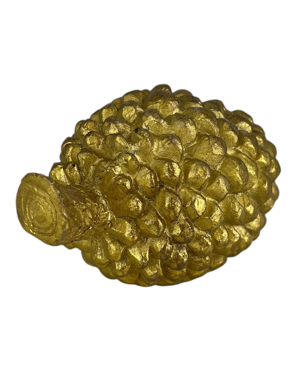 Pinha Decorativa em Resina Dourada G