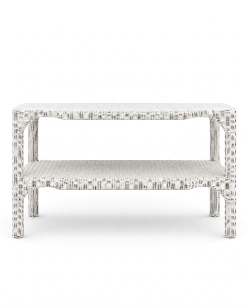 Aparador em Rattan Branco