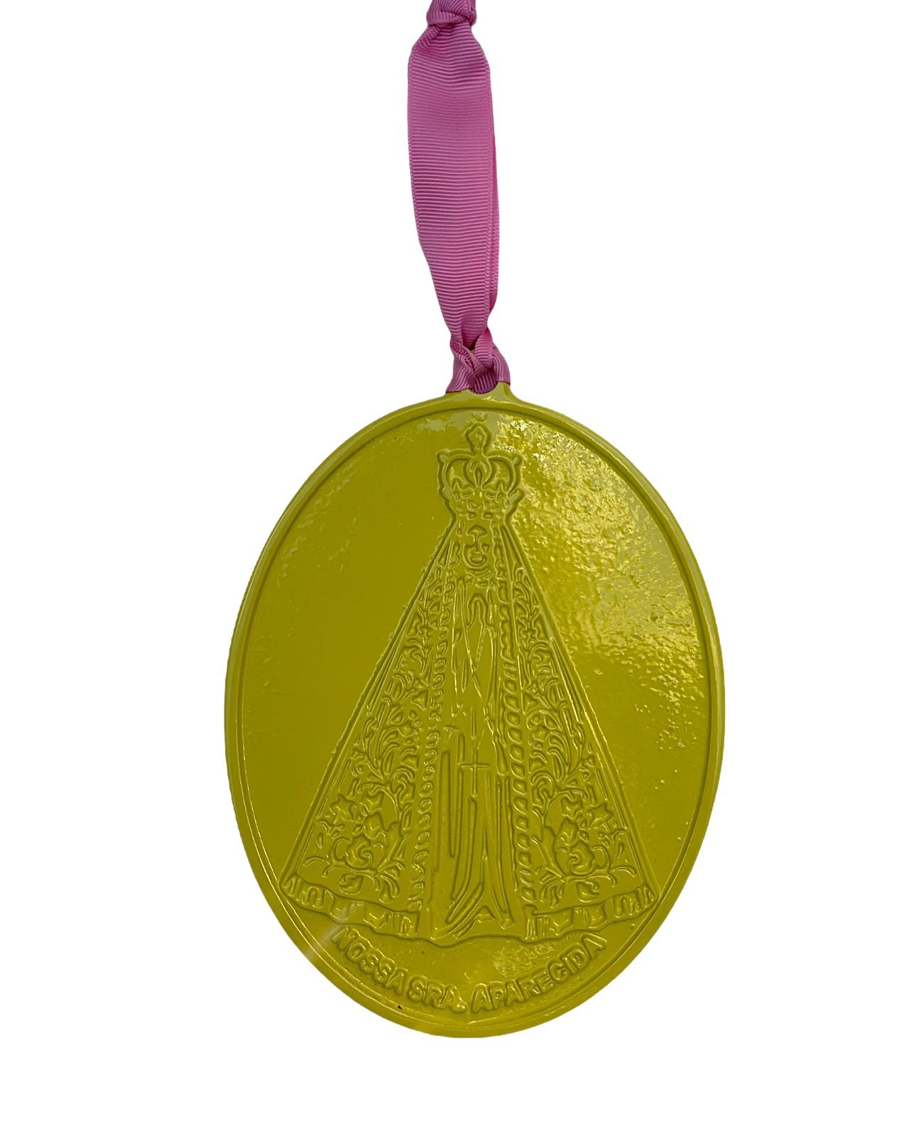 Medalha Nossa Senhora Aparecida G - Amarela