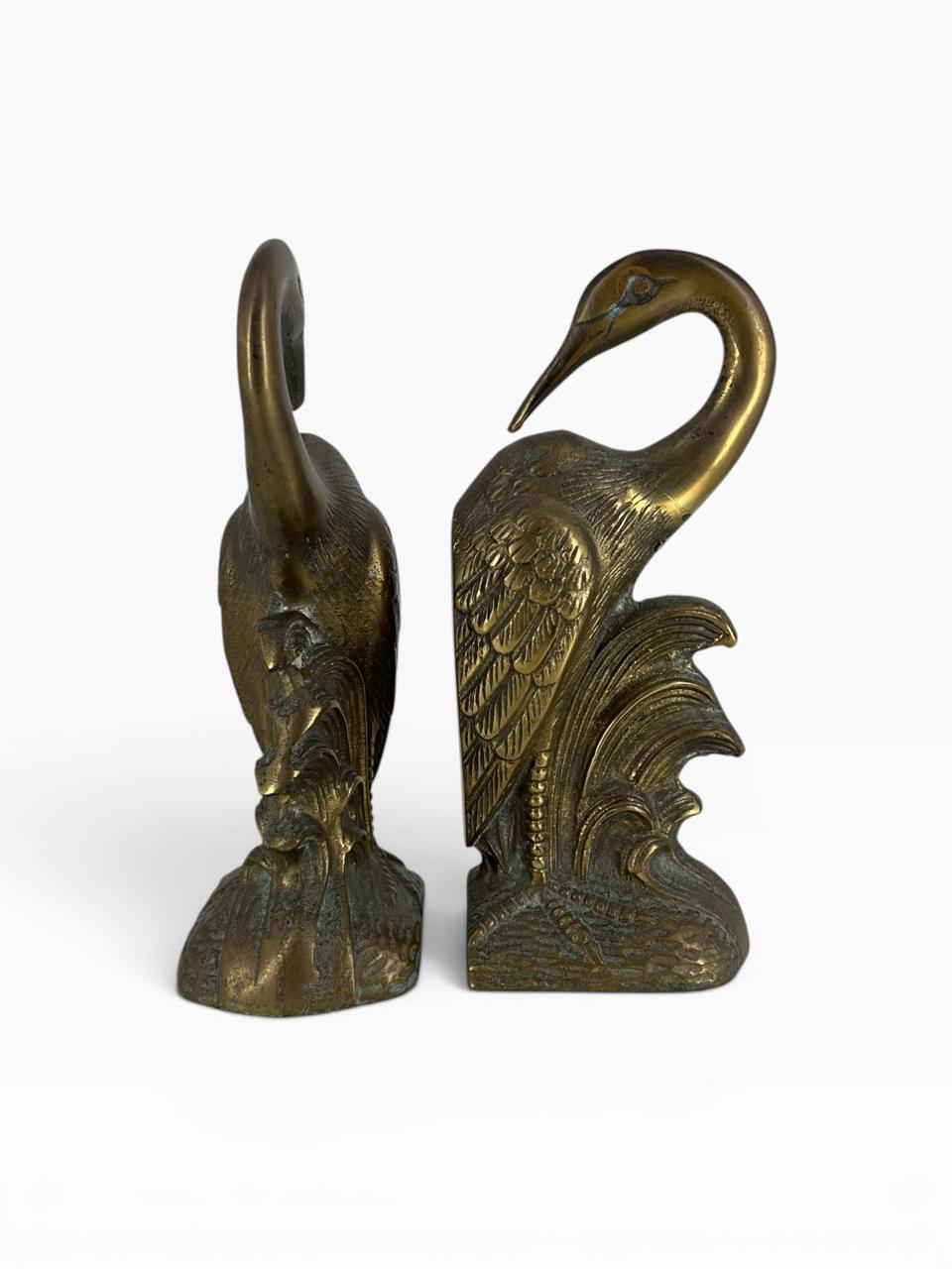 Suporte Livro Bronze Garça