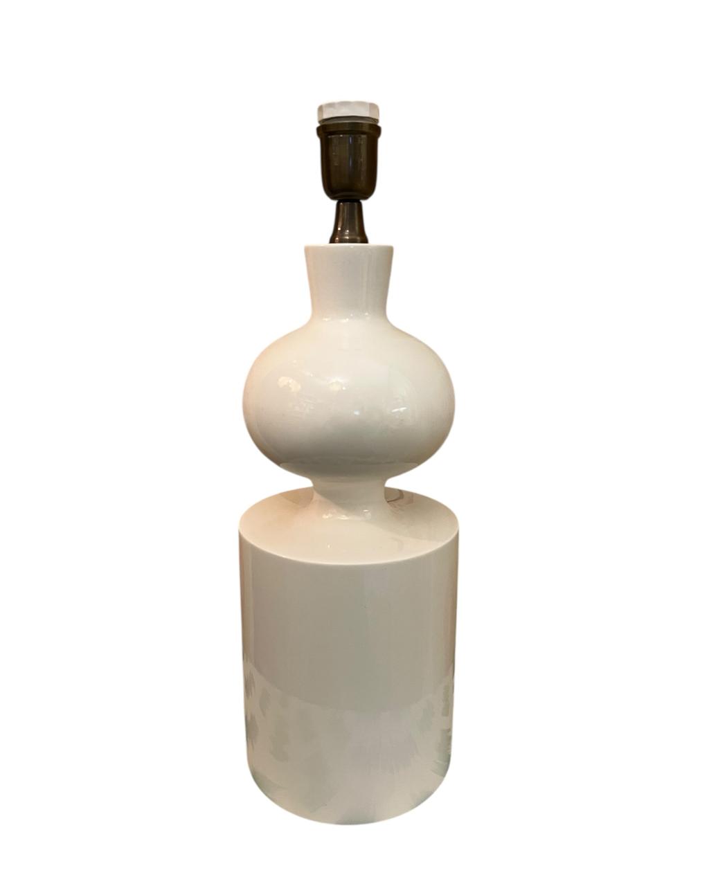 Base Abajur Silhouette Branca G