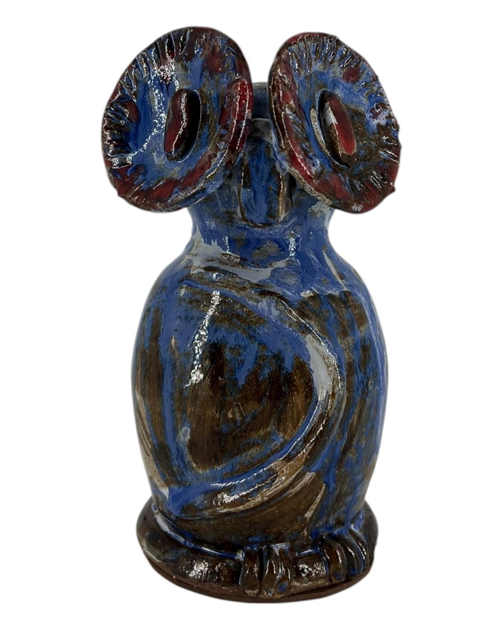 Coruja em Cerâmica Artesanal P