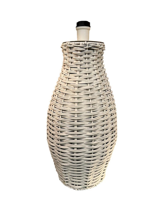 Base Abajur Rattan Off White Alto