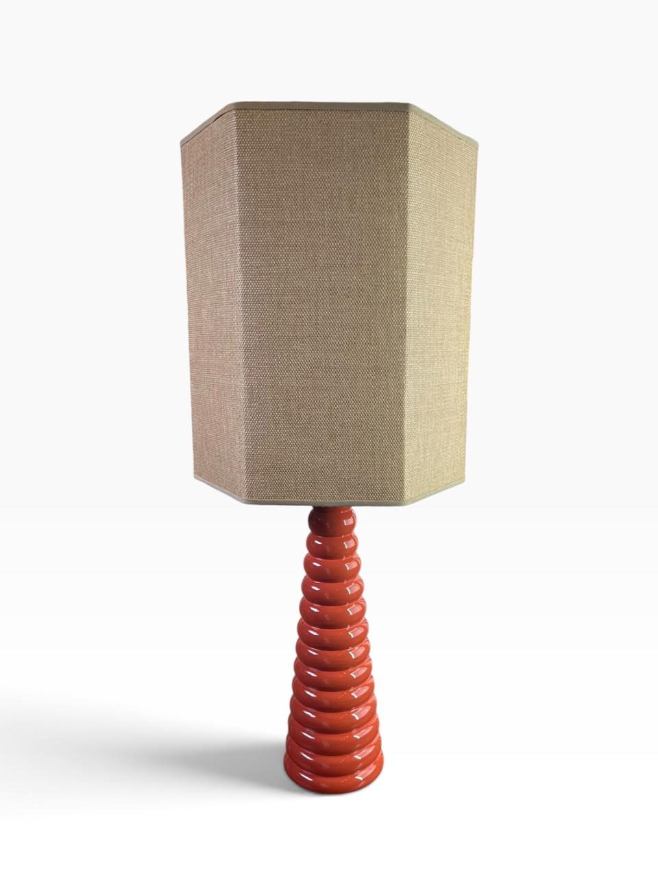 Base Abajur Caracol Laranja