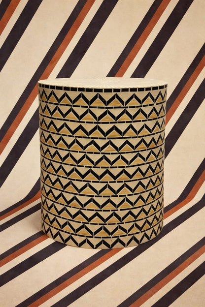 Banqueta Geométrica Bege