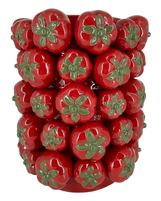 Vaso Tomates Cerâmica