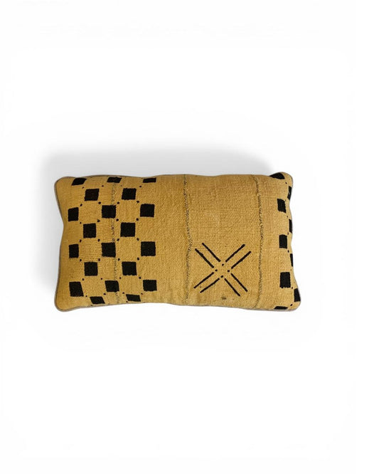 Almofada Bogolan Chess Baguete 50x30