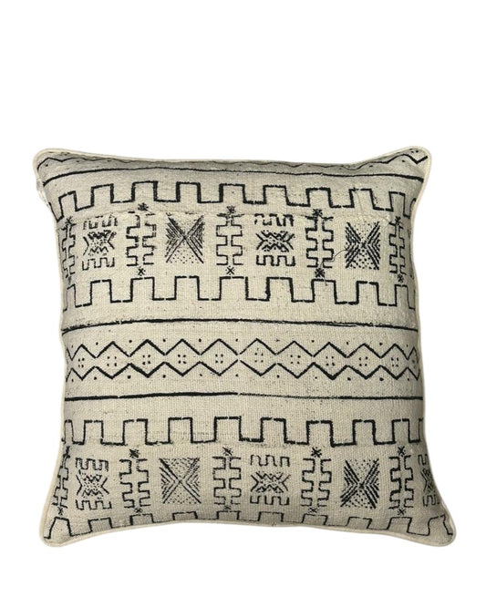 Almofada Bogolan Burkina Faso 32 Branco 50x50