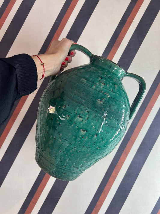 Vaso Bojudo com Alça Verde