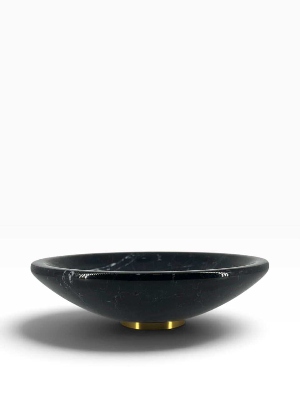 Bowl em Mármore Preto e Dourado