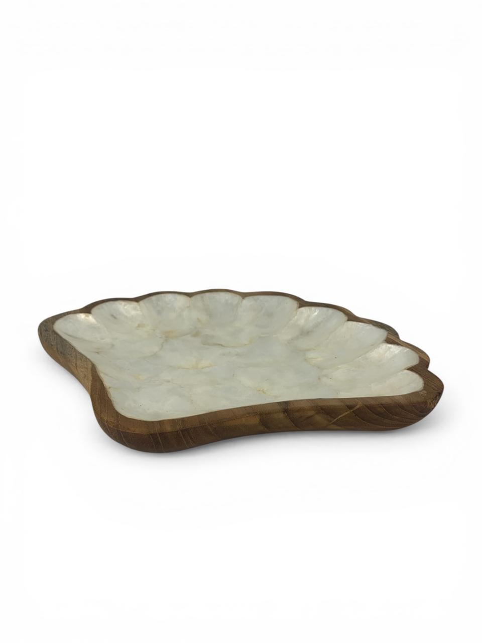 Prato Concha Madrepérola Teca