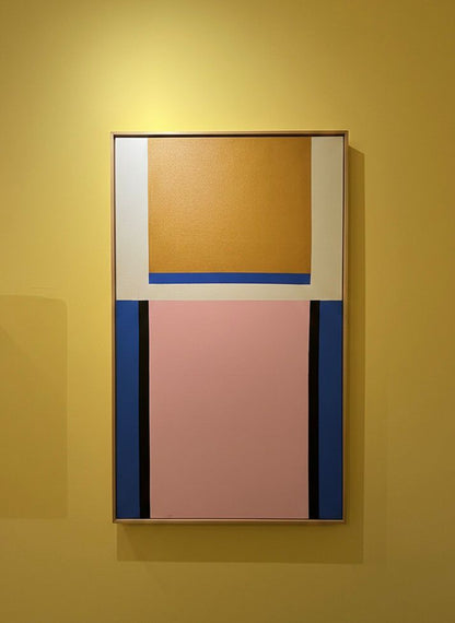 Geométrico Rosa e Azul 101 x 62