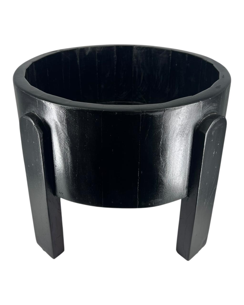 Cachepot c/ Pé Laca Black M