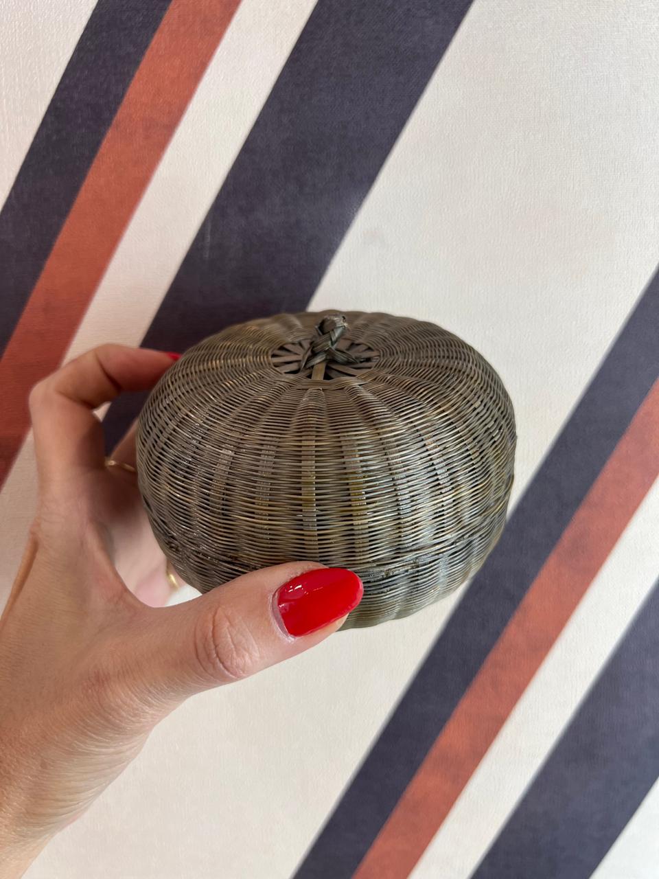 Caixa em Rattan Abóbora P